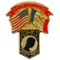 American POW &#x26; Idaho Flags Pin 1 1/4&#x22;